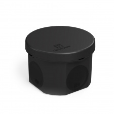 Коробка распределительная 60-0110-9005 для прямого монтажа двухкомпонентная безгалогенная (HF) черная 70х50 Промрукав